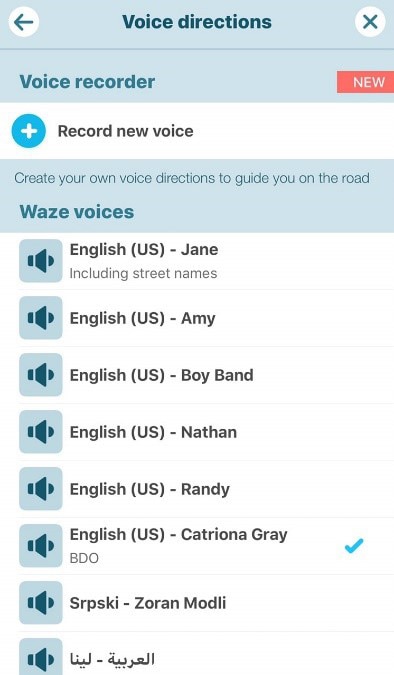 which celebrity voice is on waze now