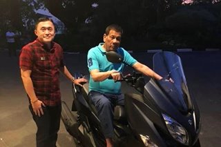 LOOK: After motorcycle accident, Duterte tests scooter