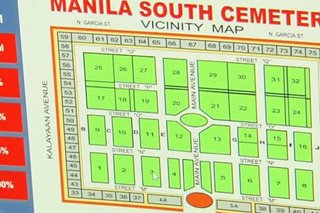 Lokasyon ng puntod sa Manila South Cemetery makikita sa website