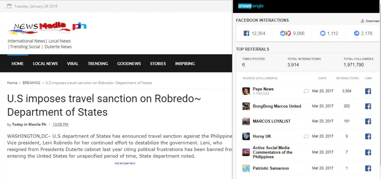 FACT CHECK: No, the US State Department has not announced travel sanctions on VP Robredo 5