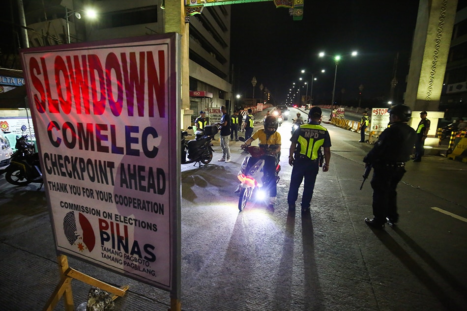 Comelec checkpoint  ABS-CBN News/File
