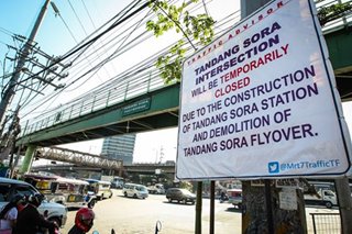 Transportation department postpones Tandang Sora flyover closure