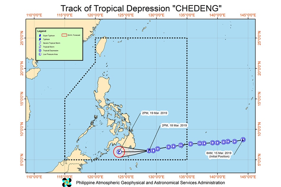 Chedeng slows down, continues to move towards Davao Oriental 1