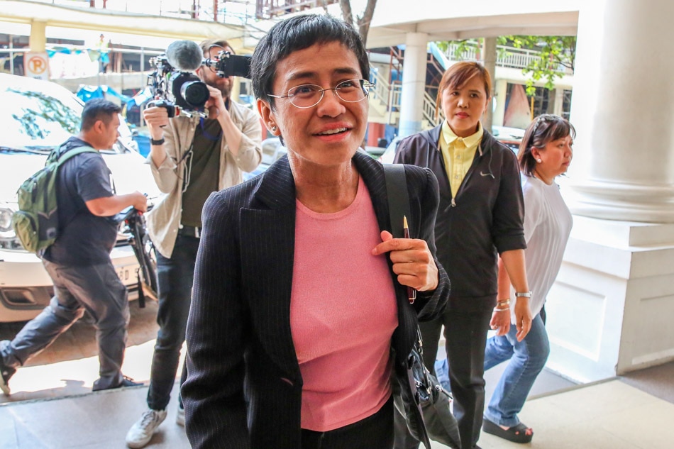 Rappler CEO Maria Ressa arrives at the Pasig Regional Trial Court to attend her arraignment on May 2, 2019. Jonathan Cellona, ABS-CBN News/File