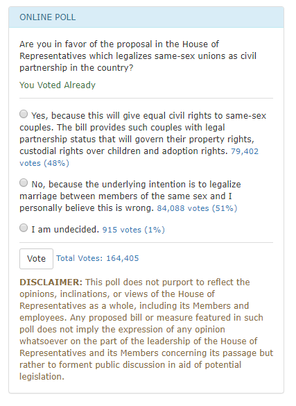 Yes or no? Congress asks Pinoys&#39; same-sex union stand 2