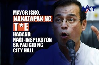 Mayor Isko, nakatapak ng t*e habang nagi-inspeksyon sa paligid ng city hall