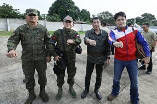 IN PHOTOS: Duterte, Go meet Robin Padilla in Sulu