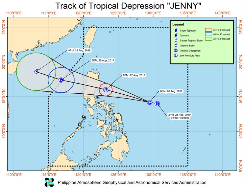 Tropical Cyclone Jenny Intensifies; More Areas Under Signal No. 1 | ABS ...