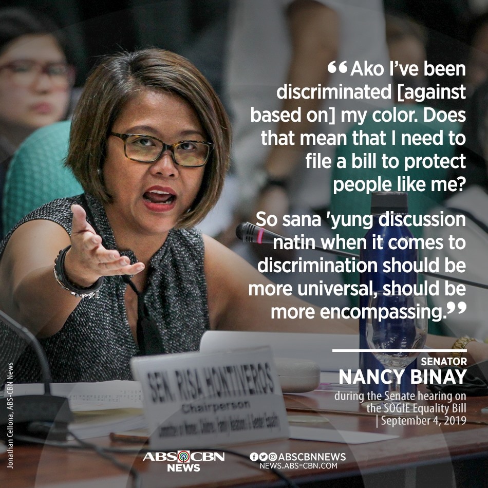 Not just &#39;SOGIE&#39;: Bullied for her skin, Binay seeks &#39;universal&#39; anti-discrimination bill 1