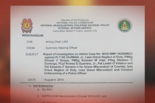 Pagsibak sa 4 pulis na sangkot sa 2013 Pampanga raid inirerekomenda
