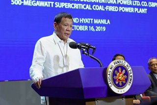 Duterte wears air purifier necklace to fight colds