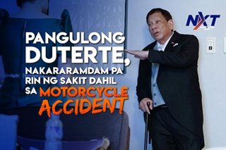 Pangulong Duterte, nakararamdam pa rin ng sakit dahil sa motorcycle accident