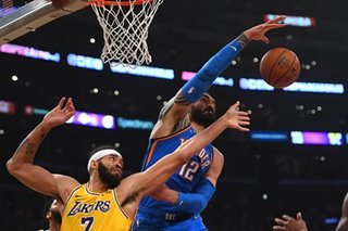 NBA: Streaking Lakers down Thunder, as OKC road woes continue