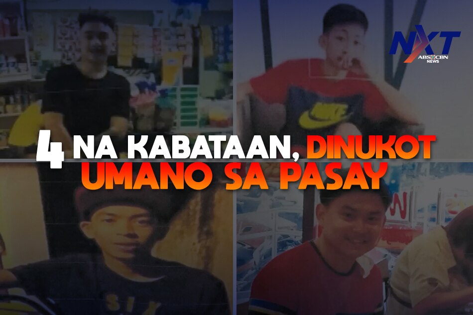 Apat Na Kabataan Dinukot Umano Sa Pasay Abs Cbn News