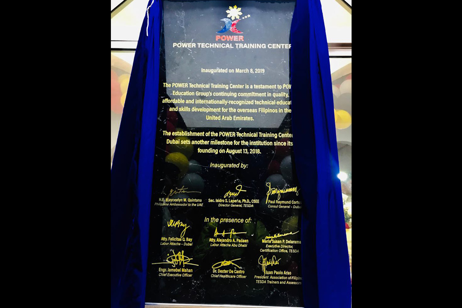 Filipino Owned Technical Training Center Opens In Dubai Abs Cbn News