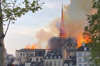Shocked Fil-Am Paris resident watches Notre Dame burn