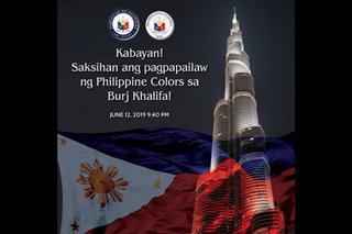 Philippine colors, idi-display sa Burj Khalifa