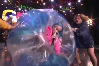 WATCH: KZ sings 'Rolling in the Deep' while inside a spinning zorb