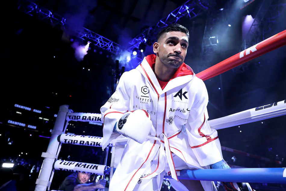 Amir Khan enters the ring against Terence Crawford before their WBO welterweight title fight at Madison Square Garden on April 20, 2019 in New York City. Al Bello, Getty Images/AFP