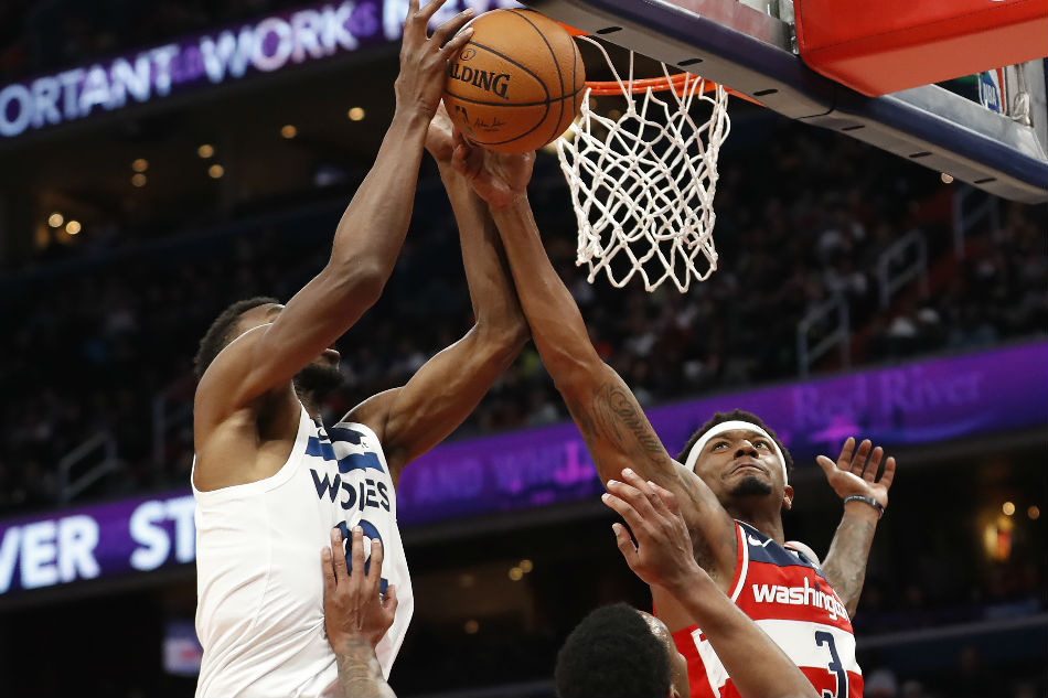 NBA: Wolves go to town without Towns, rout Wizards 1