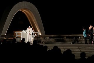Pope Francis visits Hiroshima Peace Memorial Park