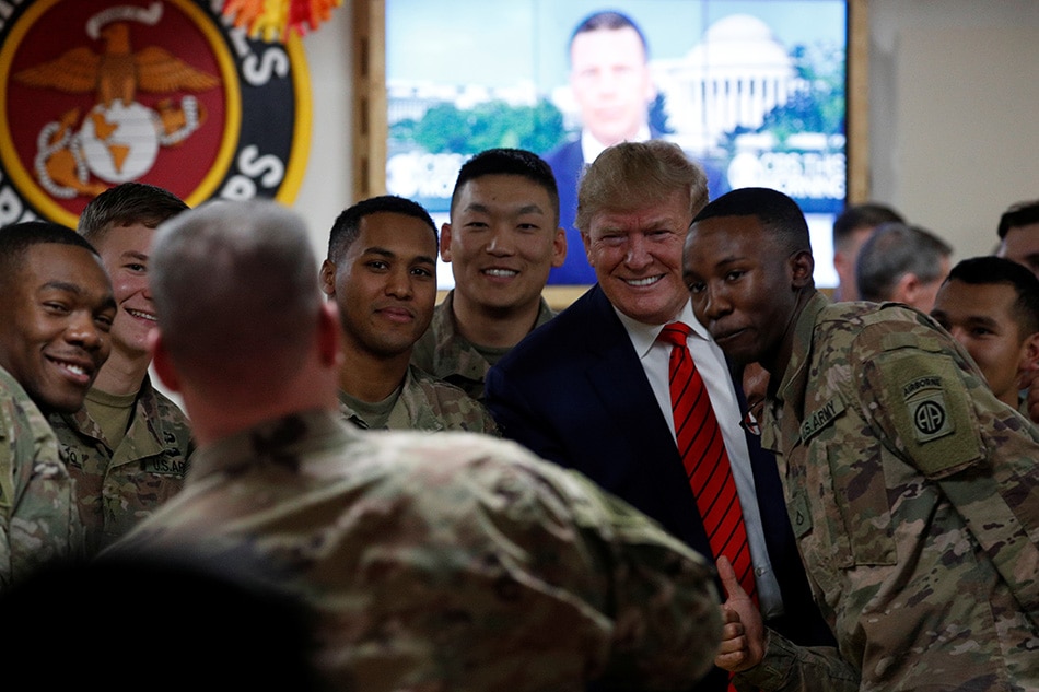 Trump Visits Troops In Afghanistan Says Taliban Talks Back On Abs Cbn News