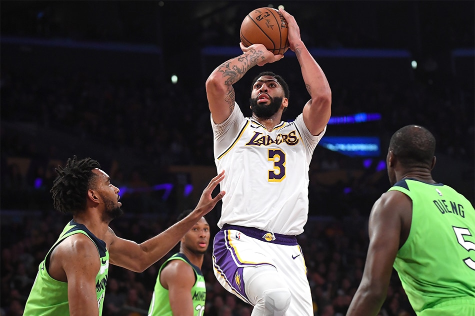 Nba Davis Drops 50 In Lakers Win Over Timberwolves Abs Cbn News
