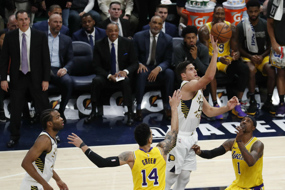 NBA Pacers end Lakers' 14game road win streak ABSCBN News