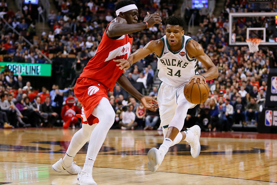 Image result for giannis vs siakam usa today