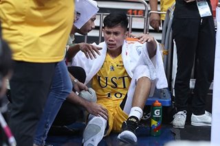 UAAP: Sore leg keeps UST's Abando off the floor in crunch time