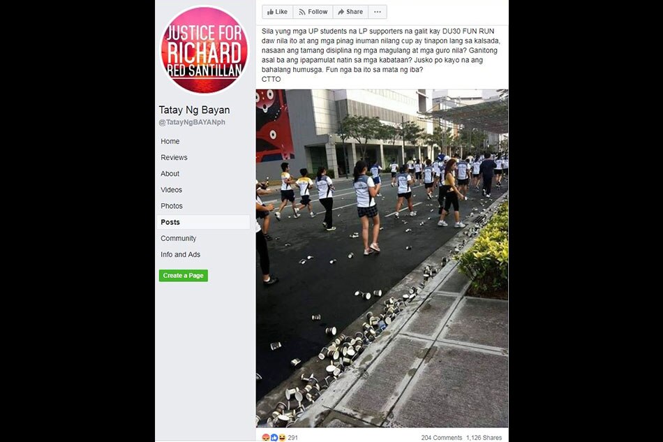 FACT CHECK: No, this is not a photo of littering UP students angry at Duterte 1