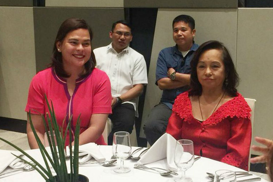 Former president Gloria Macapagal-Arroyo and Davao City Mayor Sara Duterte-Carpio. File 