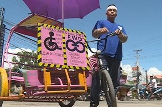 PWD pedicab driver sa Cebu hinahangaan dahil sa pagsusumikap