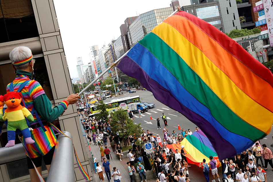 gay pride rainbow suncatcher