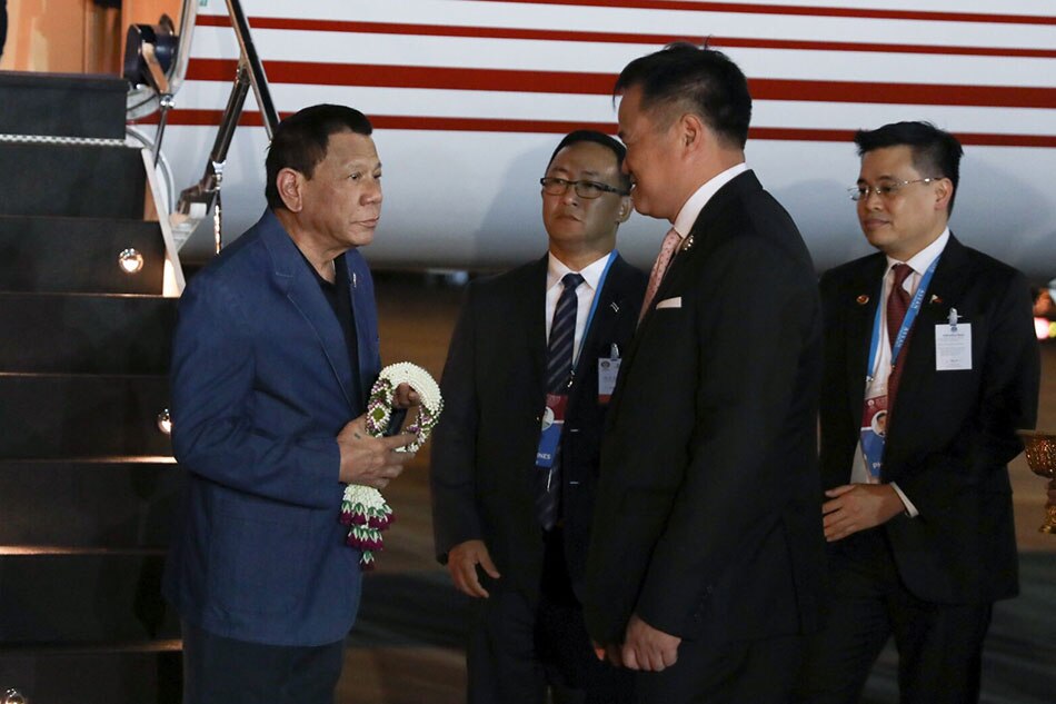 Duterte arrives in Thailand for 35th ASEAN Summit 2