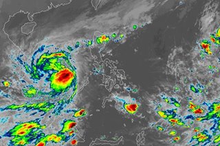 Typhoon Quiel maintains strength as it nears exit