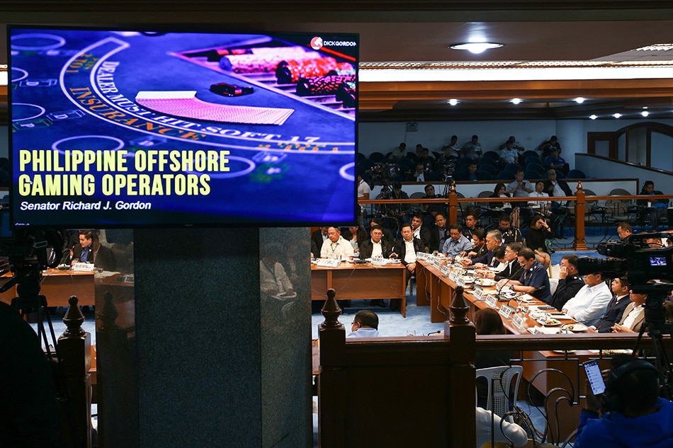 Officials from various government agencies attend a Senate Inquiry on money laundering, crimes, and other illegal activities associated with the operations of Philippine Offshore Gaming Operators (POGOs) in the country on March 5, 2020. Jonathan Cellona, ABS-CBN News/file