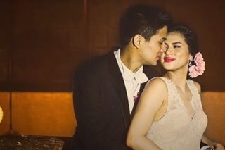 Lara Quigaman, Marco Alcaraz try on wedding outfits to mark anniversary