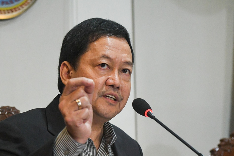 DOJ Secretary Menardo Guevarra during a press conference at the Department of Justice in Manila on September 16, 2019. Mark Demayo ABS-CBN News/File
