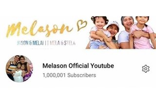 Melai, Jason hit 1 million subscribers on YouTube