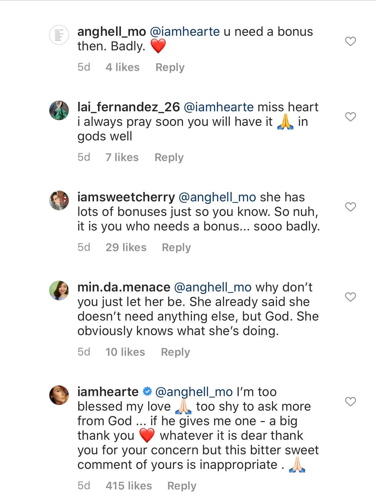 Heart Evangelista slams basher's “nababaliw” & “walang anak” comment 