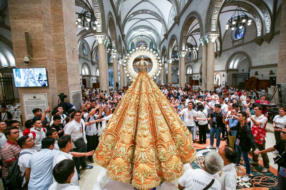 LOOK: Manila Cathedral welcomes back Our Lady of La Naval 14