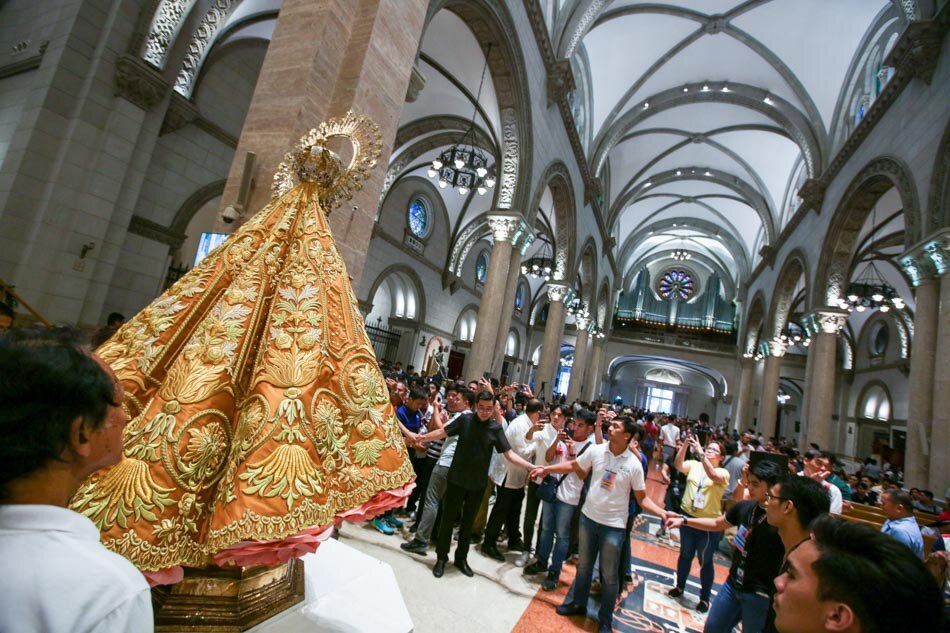 LOOK: Manila Cathedral welcomes back Our Lady of La Naval 16