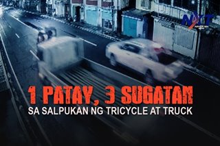 1 patay, 3 sugatan sa salpukan ng tricycle at truck
