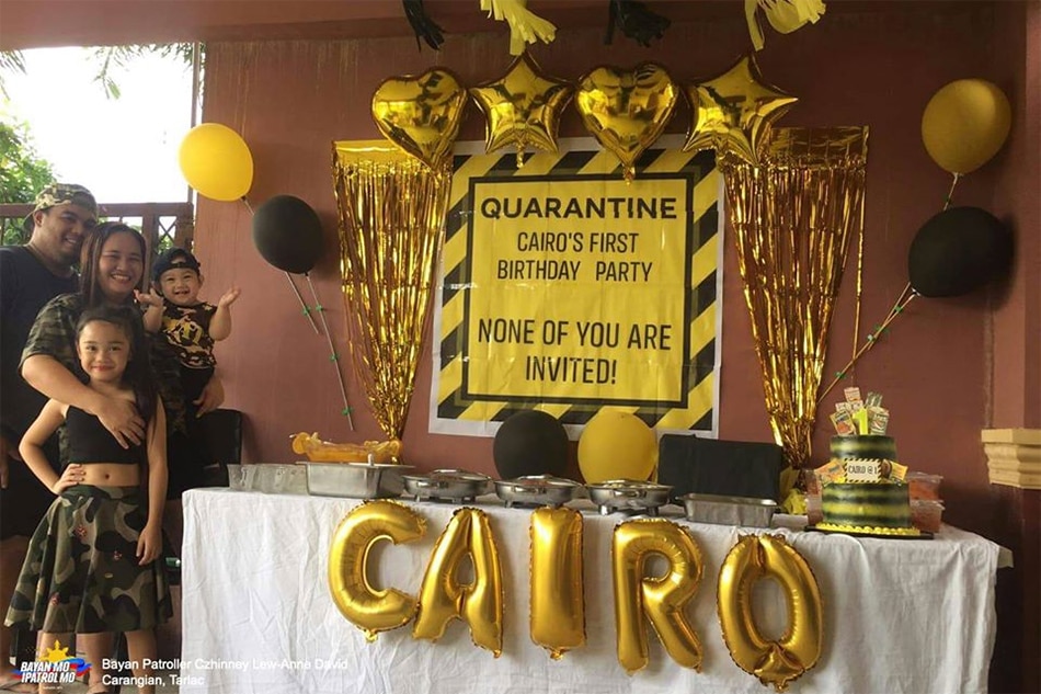 Ina sa Tarlac may 'quarantine' themed birthday party para ...