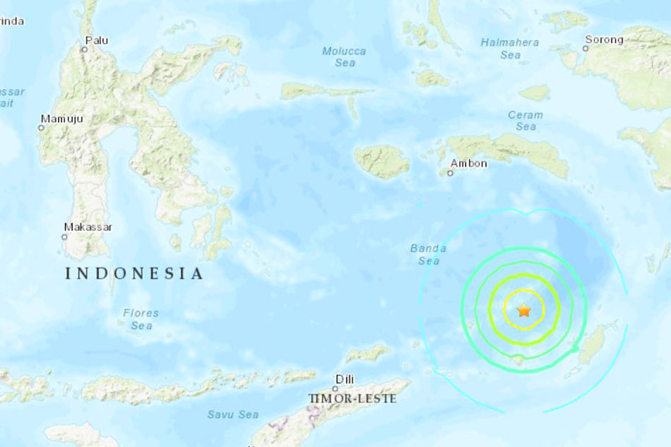 6 8 Magnitude Quake Strikes Off Indonesia No Tsunami Alert Abs Cbn News