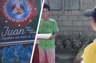 Mga guro sa Pangasinan hinarana ang mga estudyanteng binigyan ng relief packs