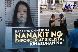 Babaeng Chinese na nanakit ng enforcer at siklista, kinasuhan na