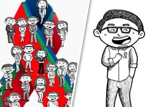 Artist iginuhit ang Kapamilya reporters, celebs bilang suporta sa network