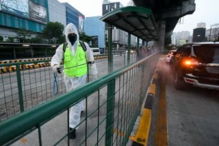 Korea 911 Search and Rescue team disinfect bus terminals